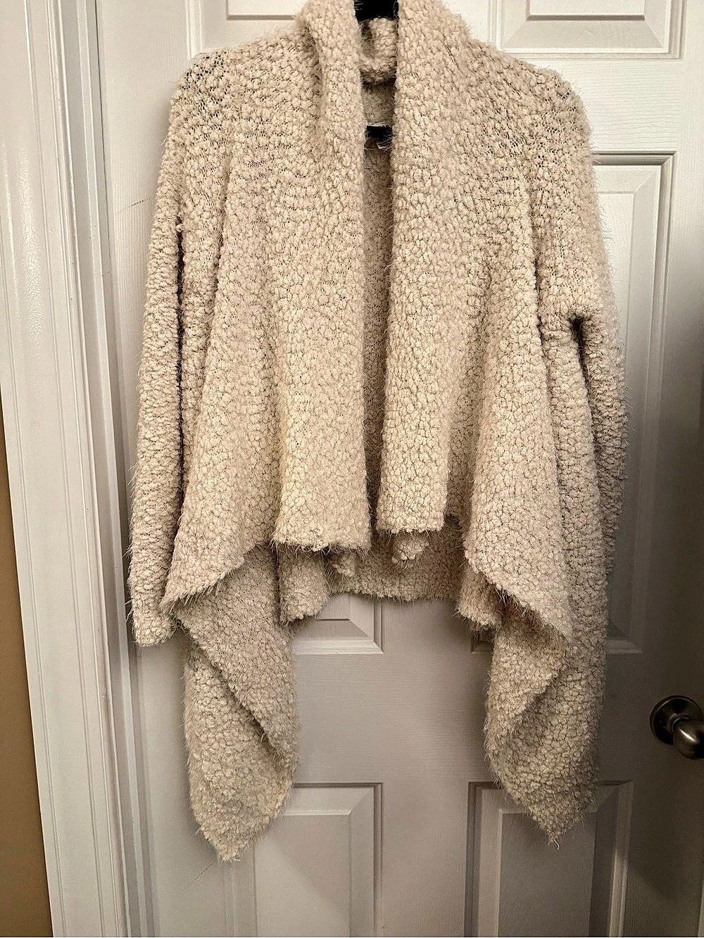 Umgee Lite Circle Cardigan Cream Teddy Jacket